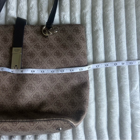 Guess Brown Patterned Tote Bag - Picture 3 of 7